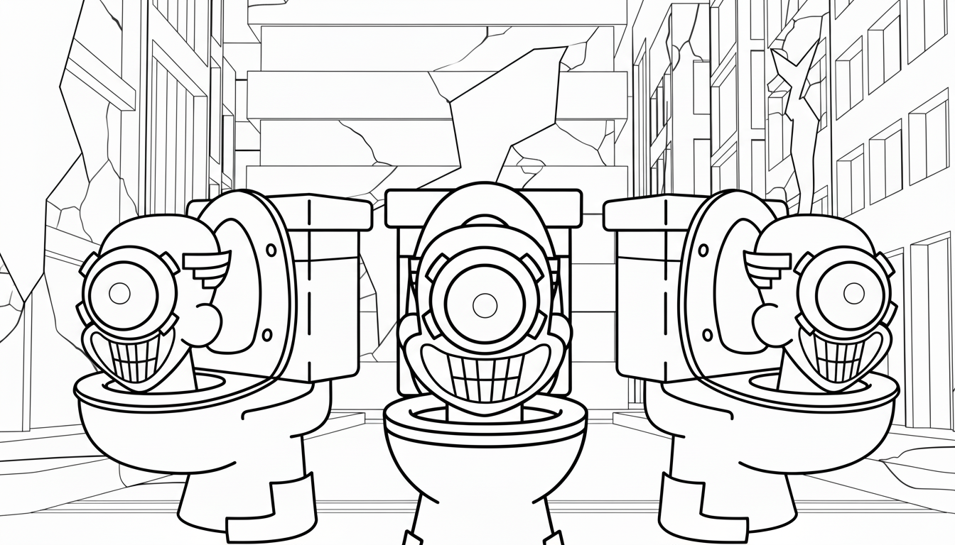 télécharger coloriage Skibidi Toilet update gratuit