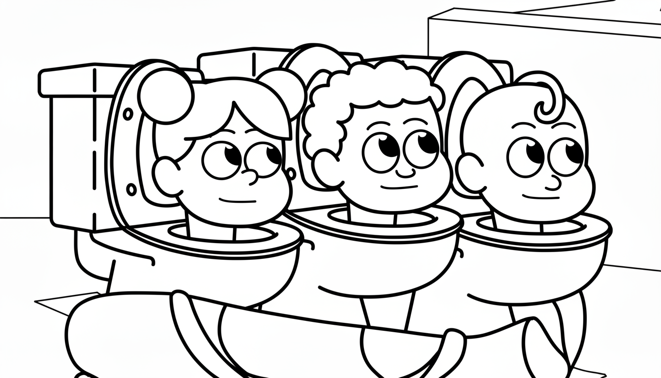 coloriage Skibidi Toilet update a imprimer gratuitement