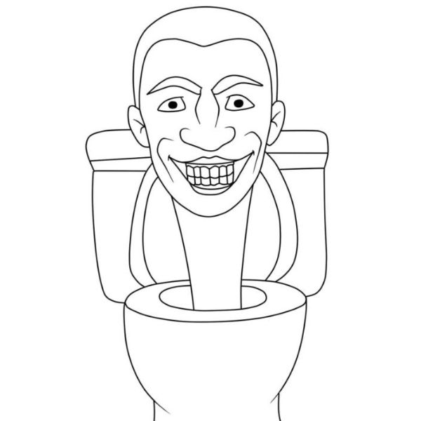 desenho para colorir skibidi toilet