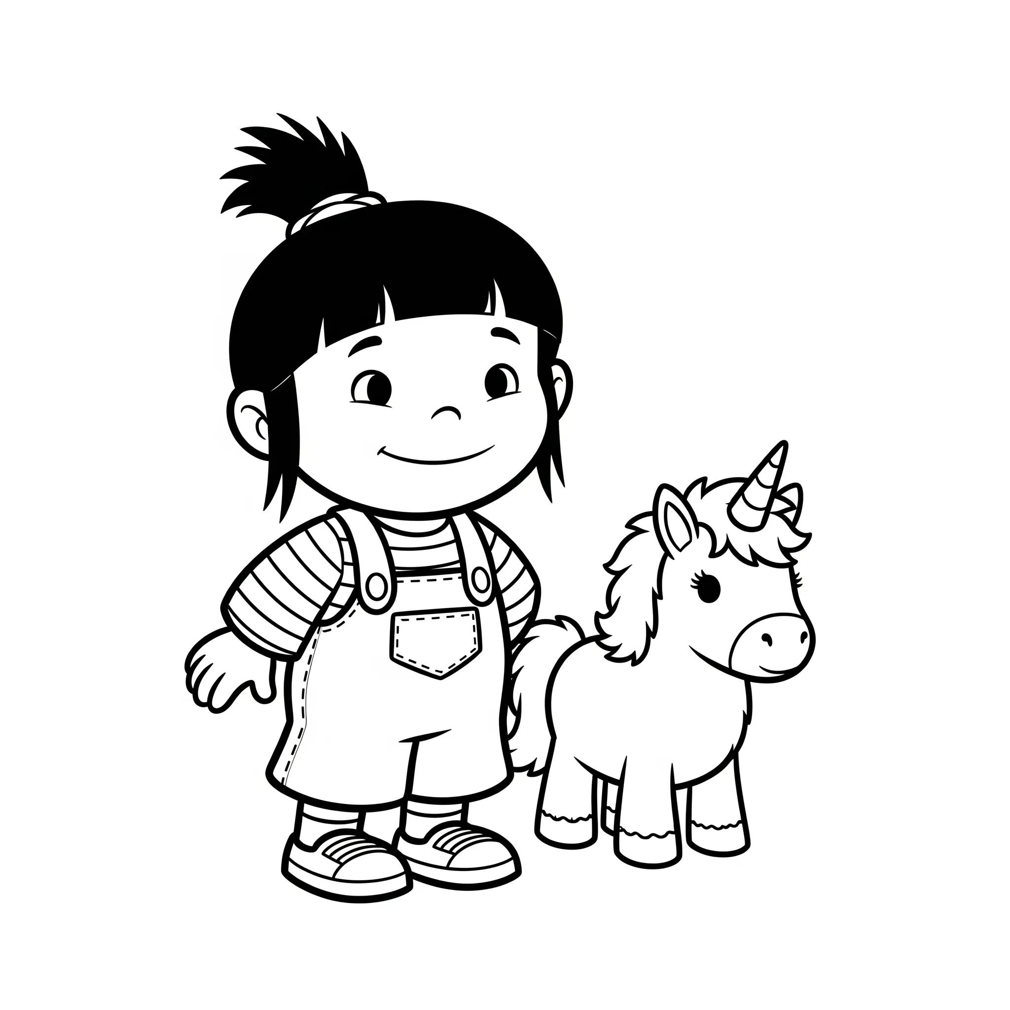 coloriage Agnes et Fluffy à imprimer gratuitement pdf