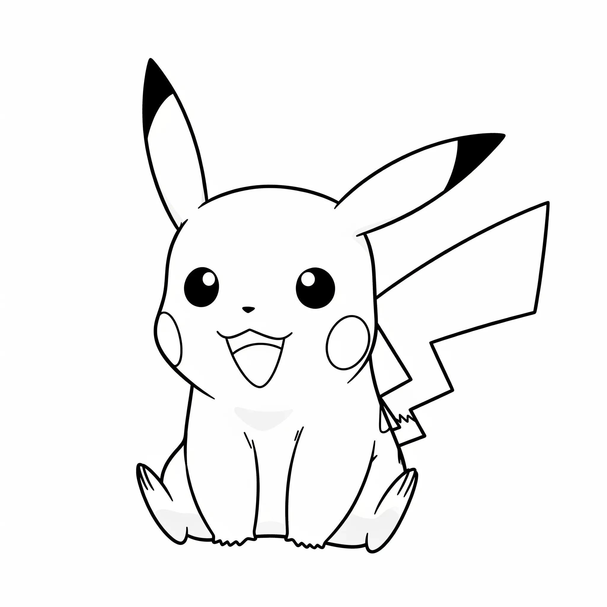 coloriage Bébé Pikachu pour enfants à télécharger