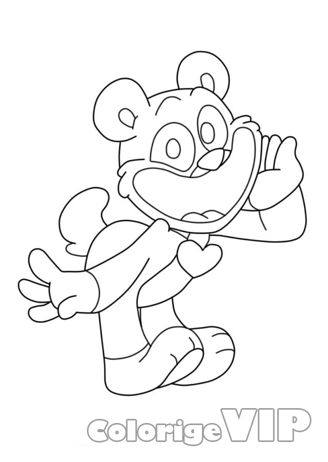 coloriage Bobby BearHug à imprimer pour enfant de 10 ans