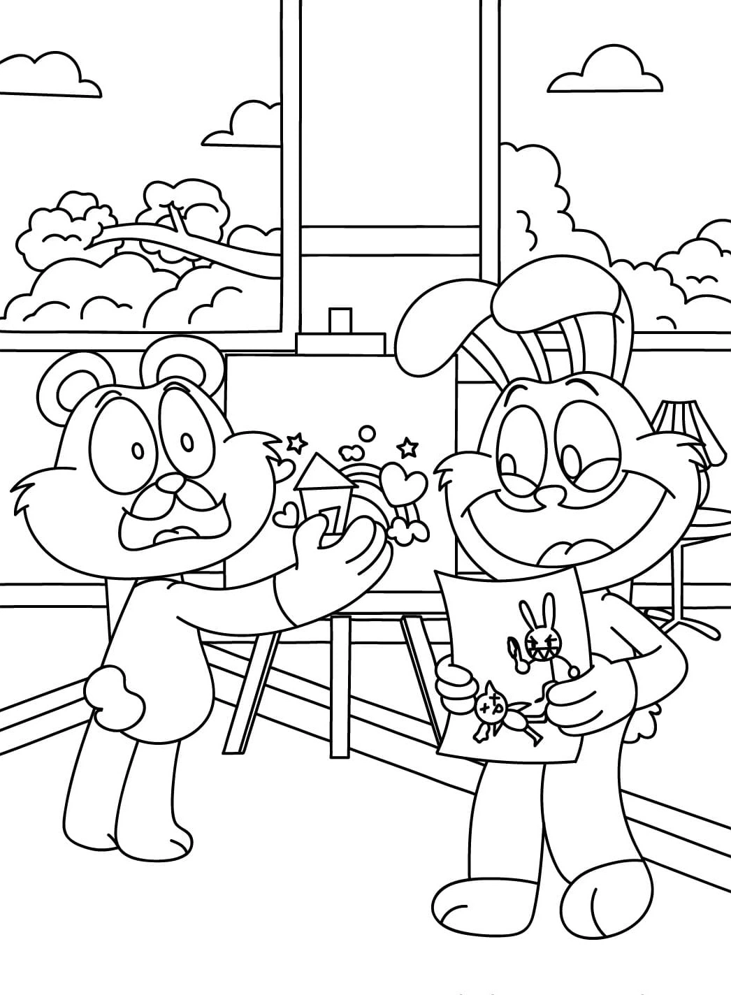 coloriage Bobby BearHug pour primaire