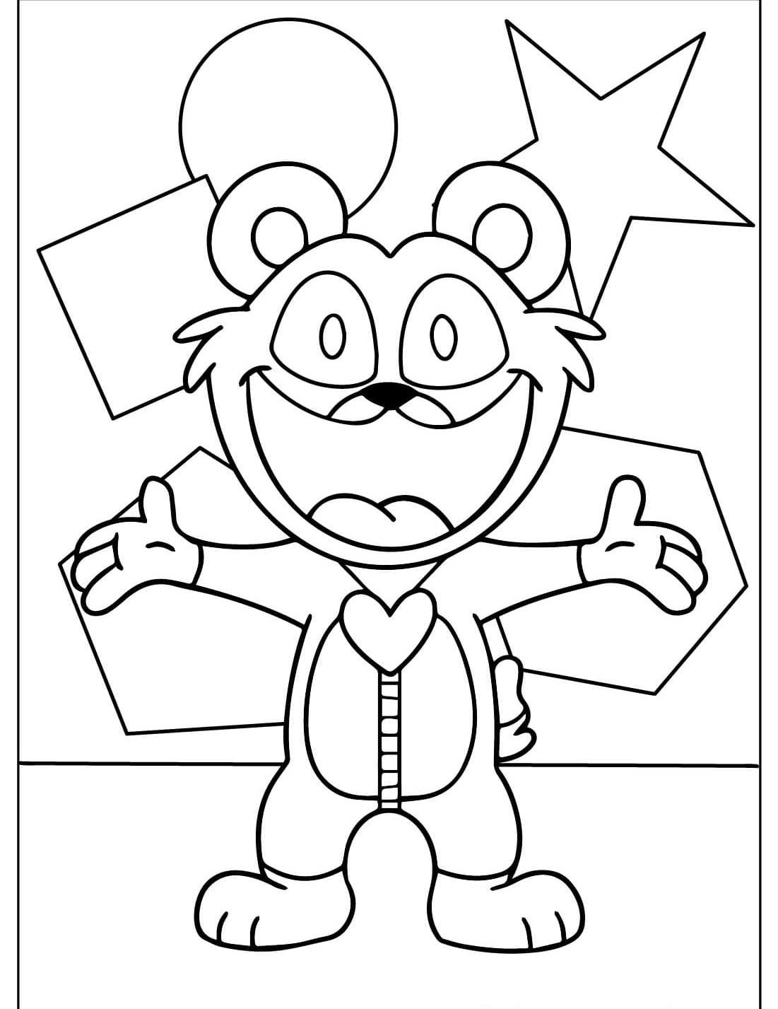 coloriage Bobby BearHug pour enfant de 5 ans 1