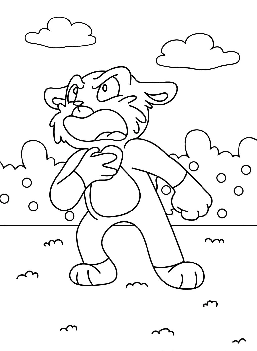 coloriage Bobby BearHug gratuit a imprimer