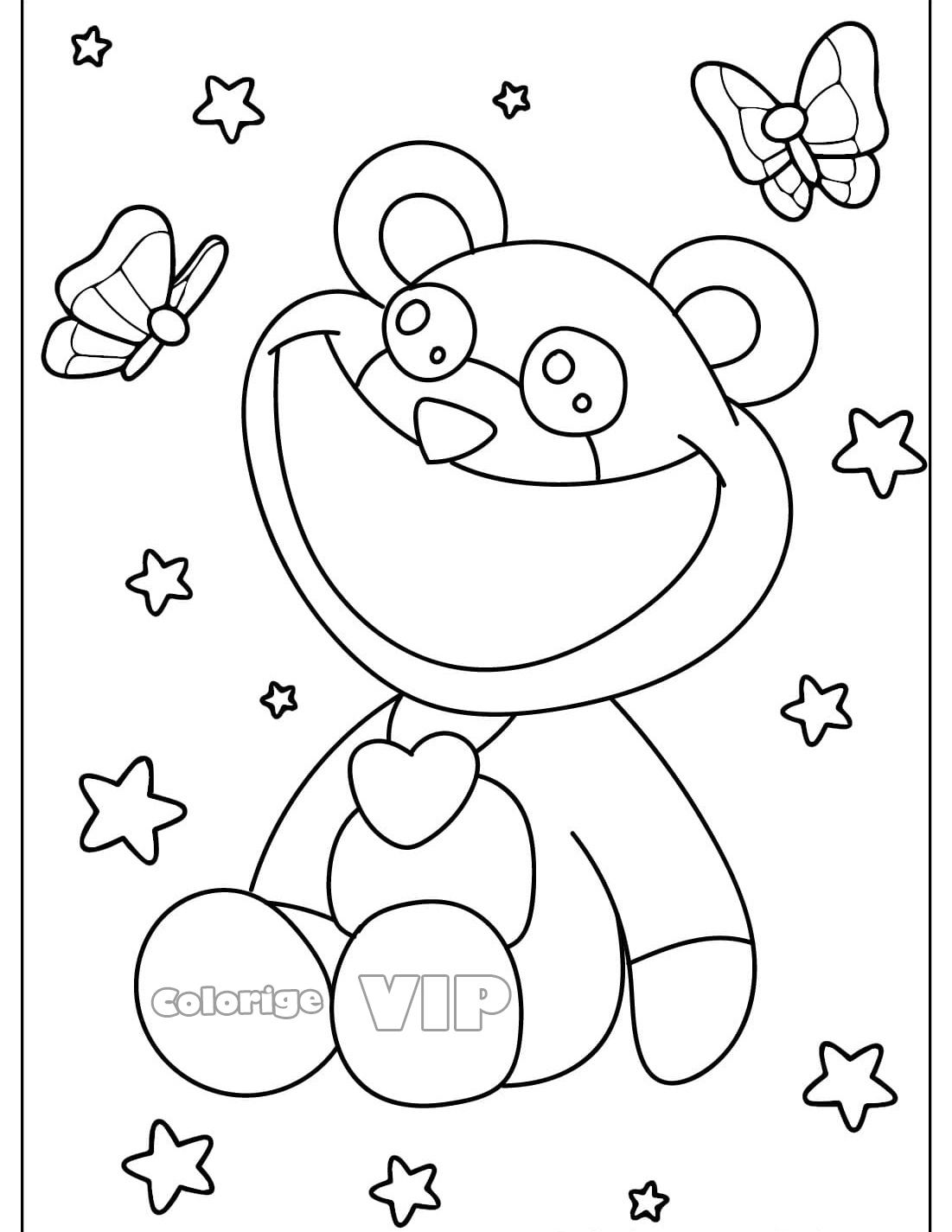 coloriage Bobby BearHug à imprimer pour enfant de 6 ans