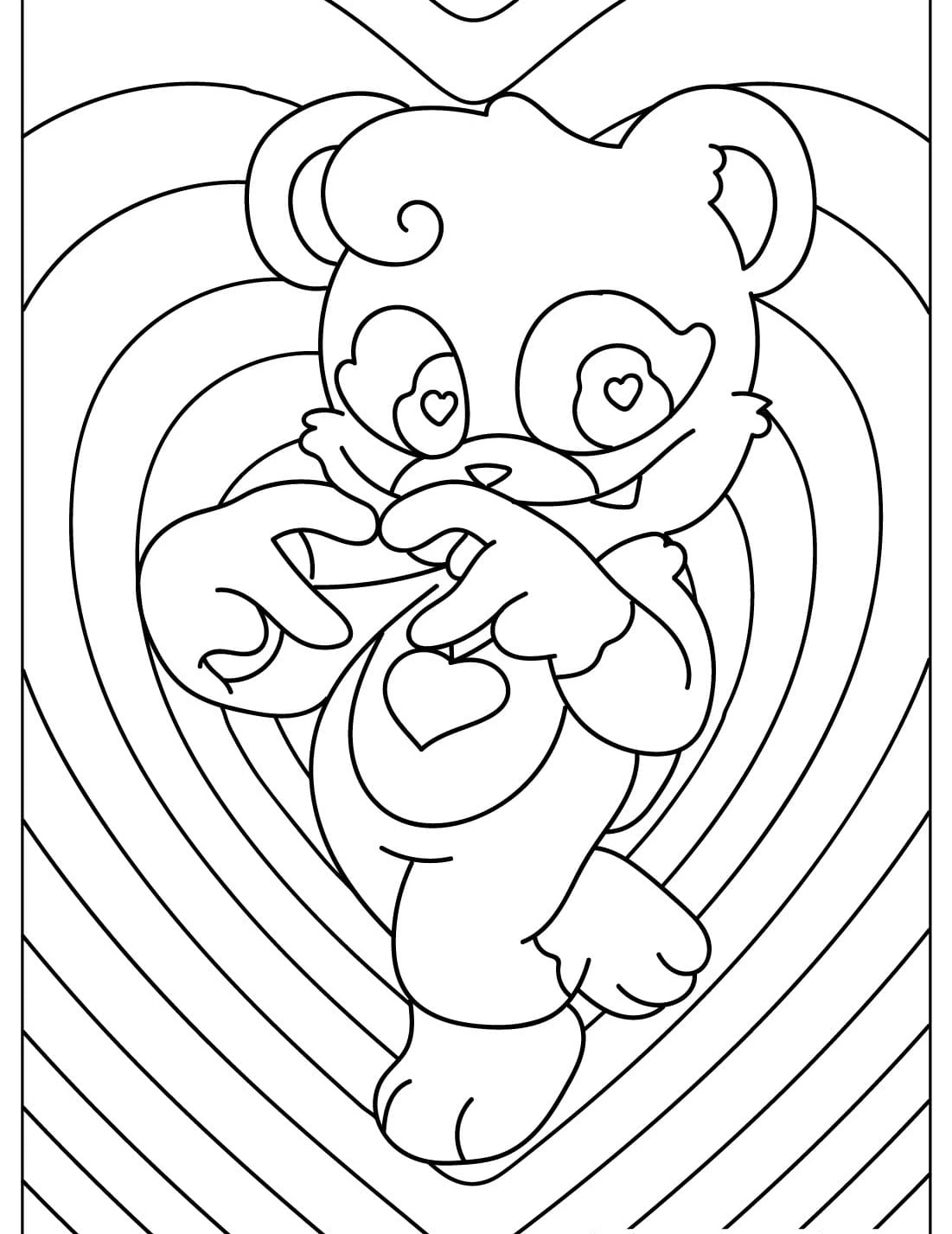 coloriage Bobby BearHug educatif pour enfant