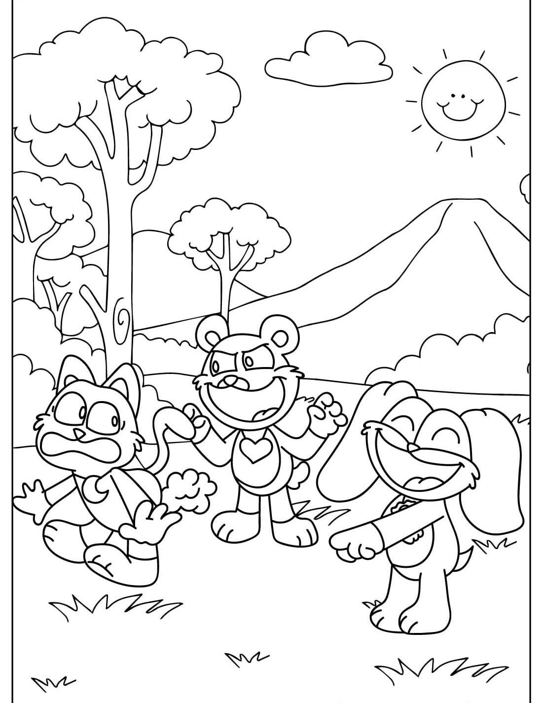 coloriage Bobby BearHug à imprimer pour enfant de 7 ans