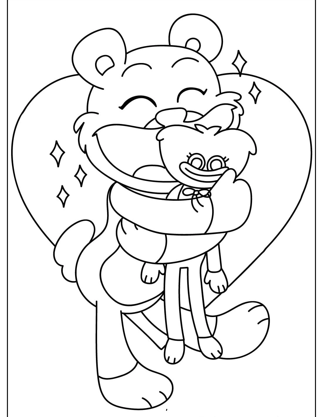 coloriage Bobby BearHug pour enfant de 7 ans