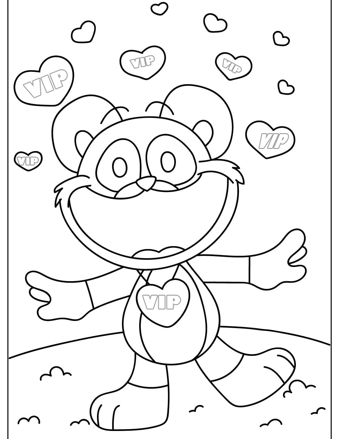 coloriage Bobby BearHug pour enfant de 4 ans