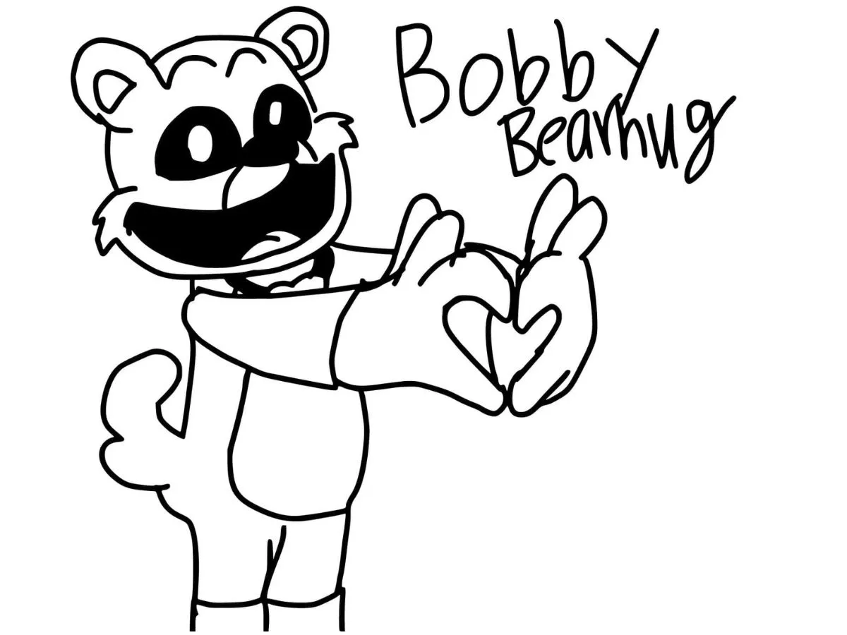 a imprimer coloriage Bobby Bearhug gratuit