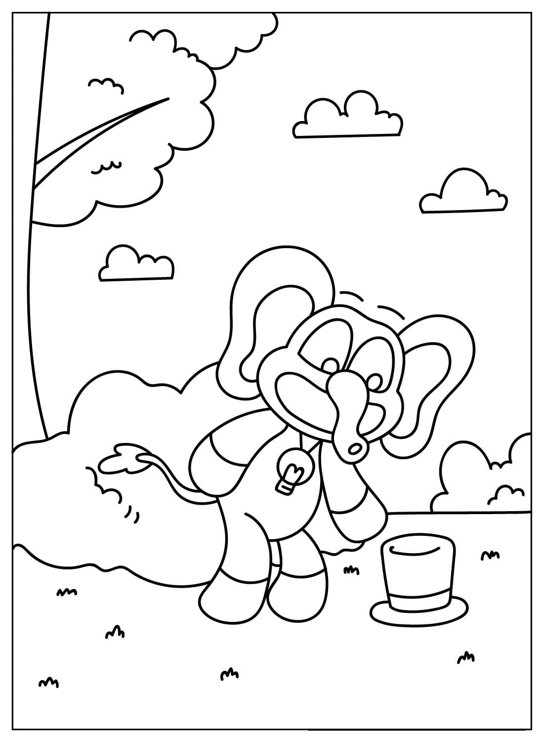 coloriage Bubba Bubbaphant pour enfant a imprimer gratuit