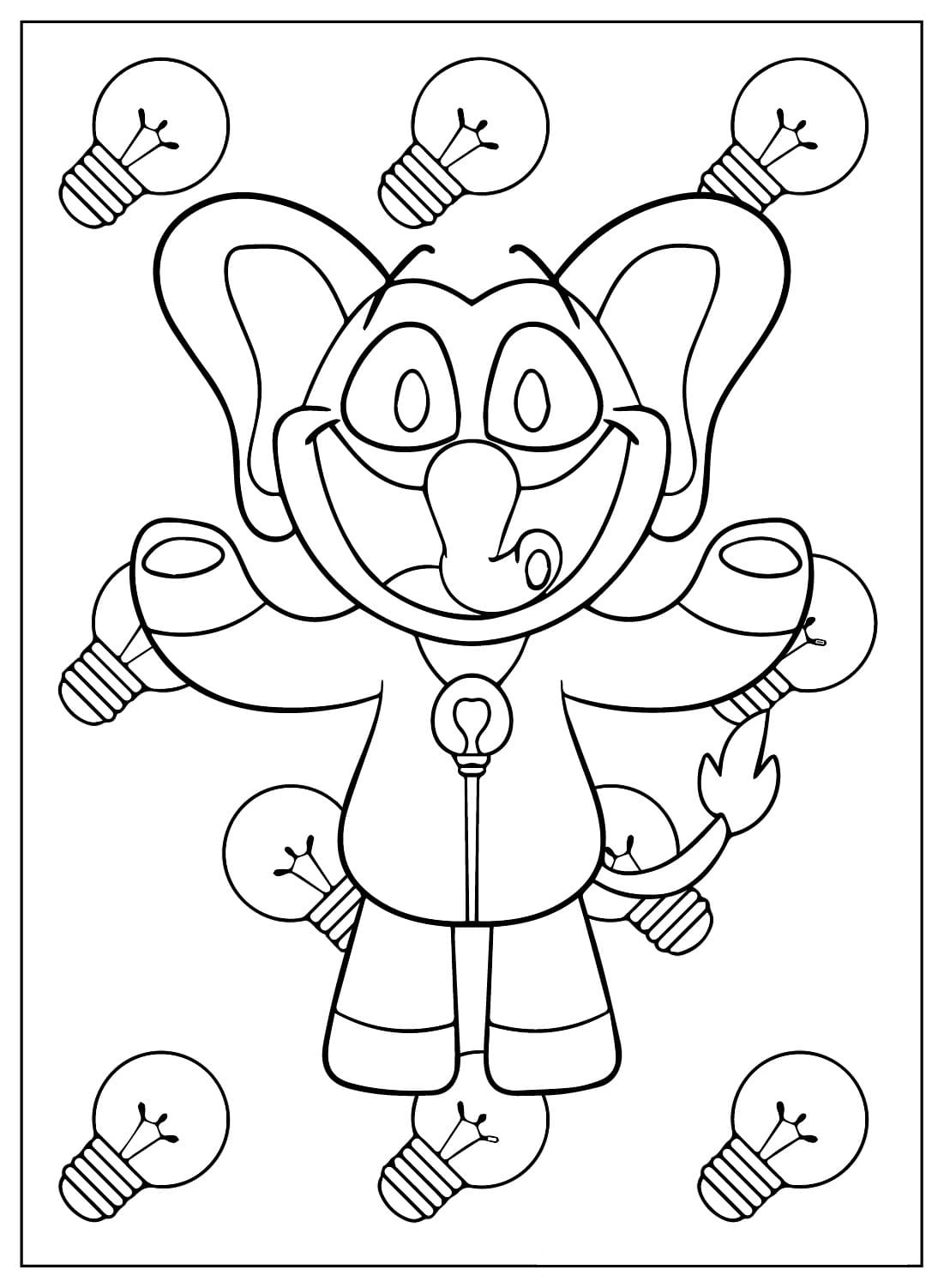 coloriage Bubba Bubbaphant pour enfants à imprimer