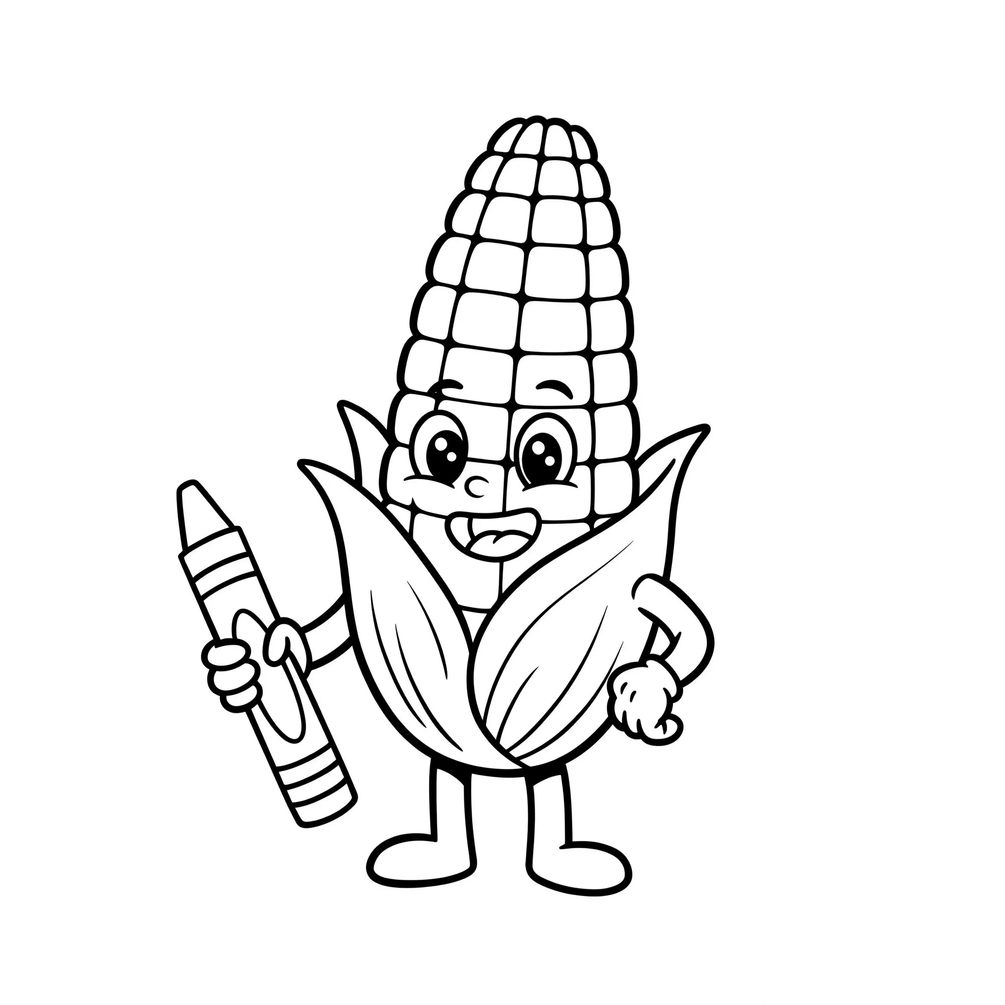 coloriage CraftyCorn avec un crayon pour bebe a imprimer
