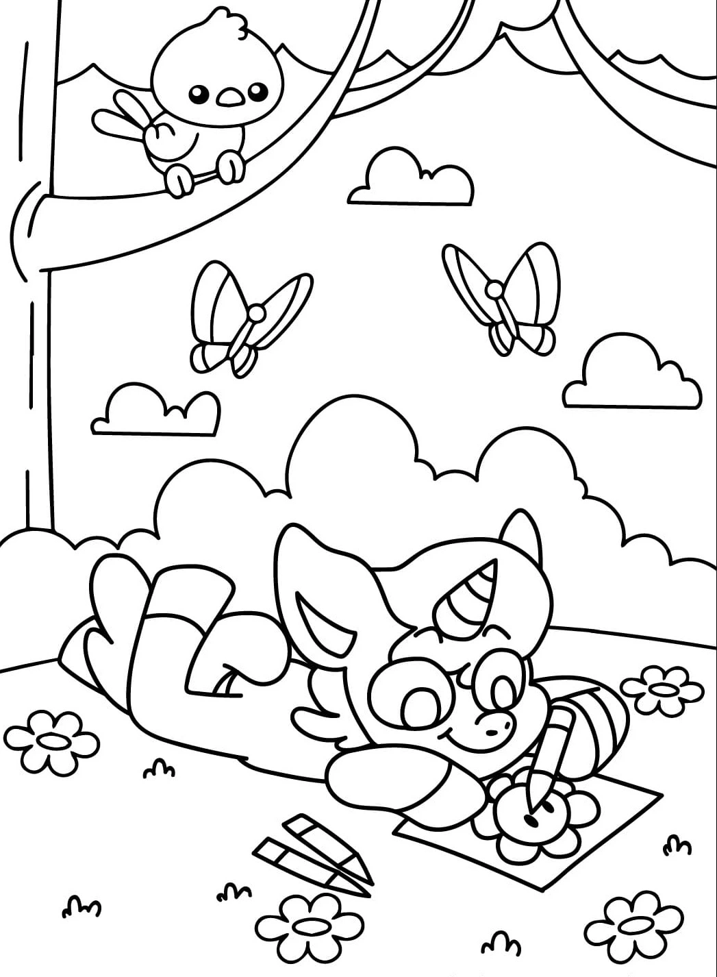 coloriage Craftycorn educatif pour enfant