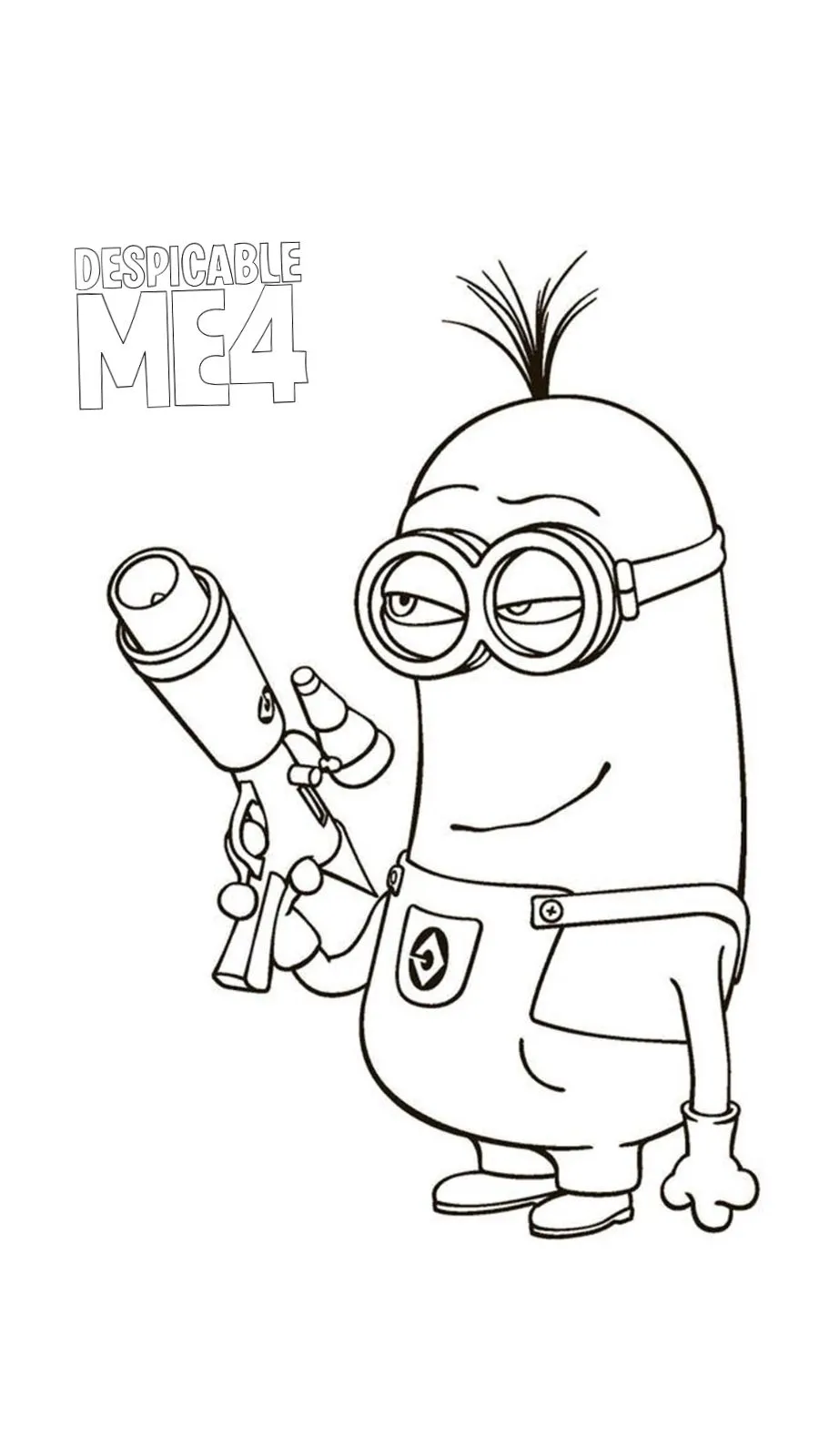 coloriage Despicable Me 4 a imprimer pour enfant de 4 ans