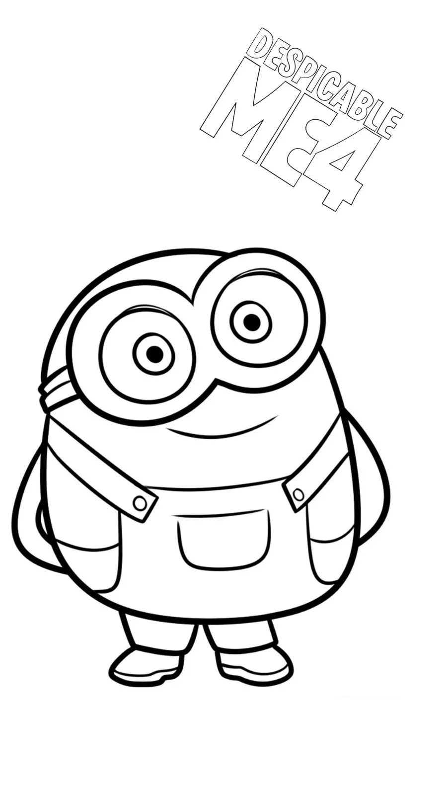 coloriage Despicable Me 4 à imprimer pour enfant de 6 ans 1