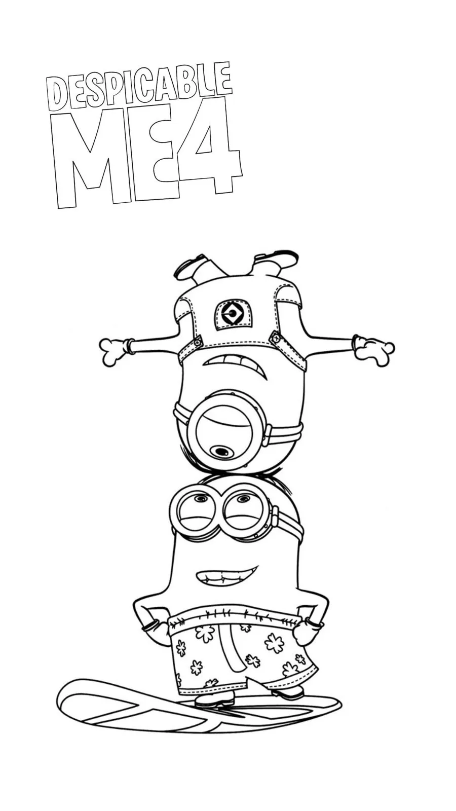 coloriage Despicable Me 4 à imprimer a4