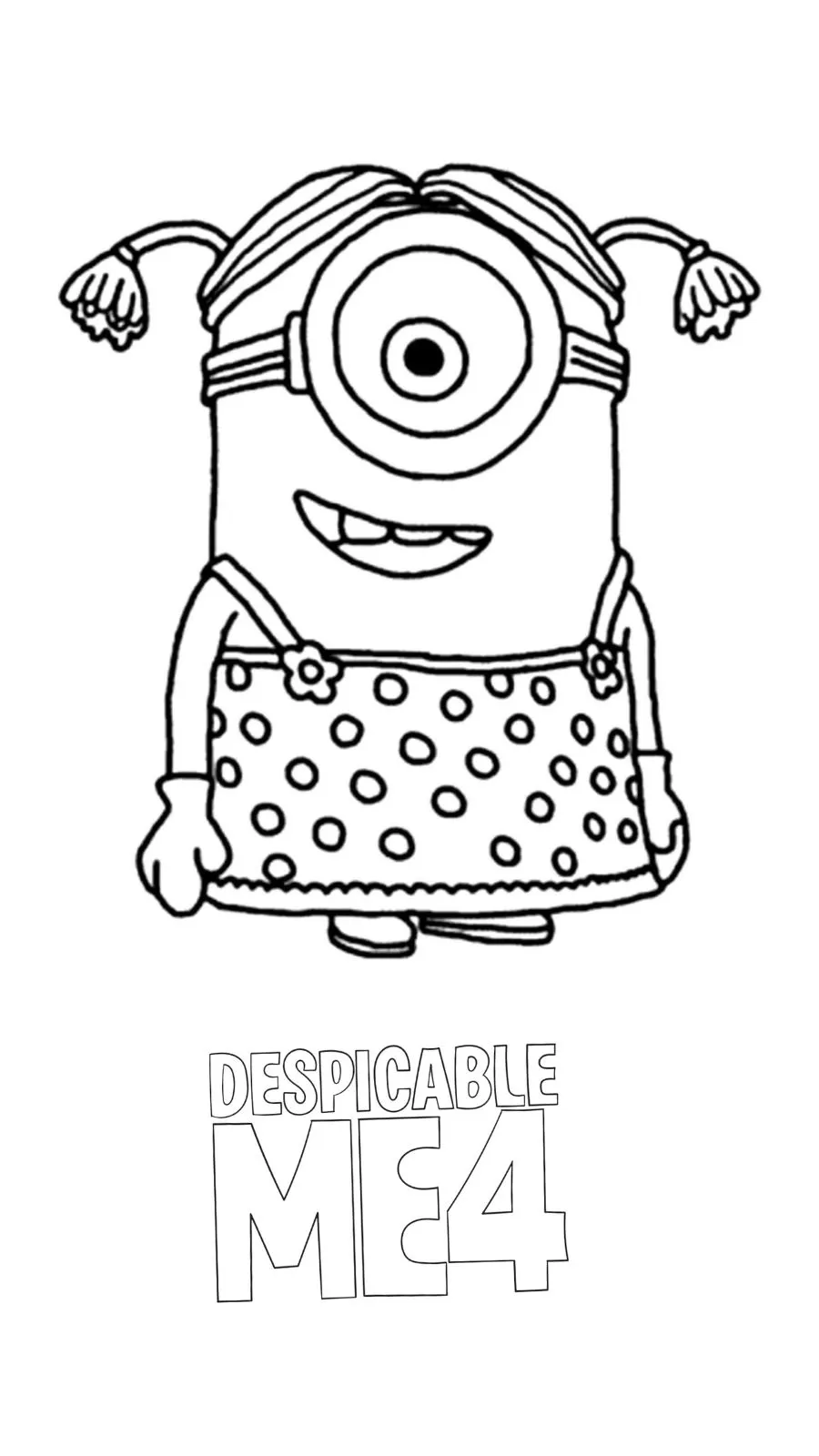 coloriage Despicable Me 4 pour enfant de 3 ans