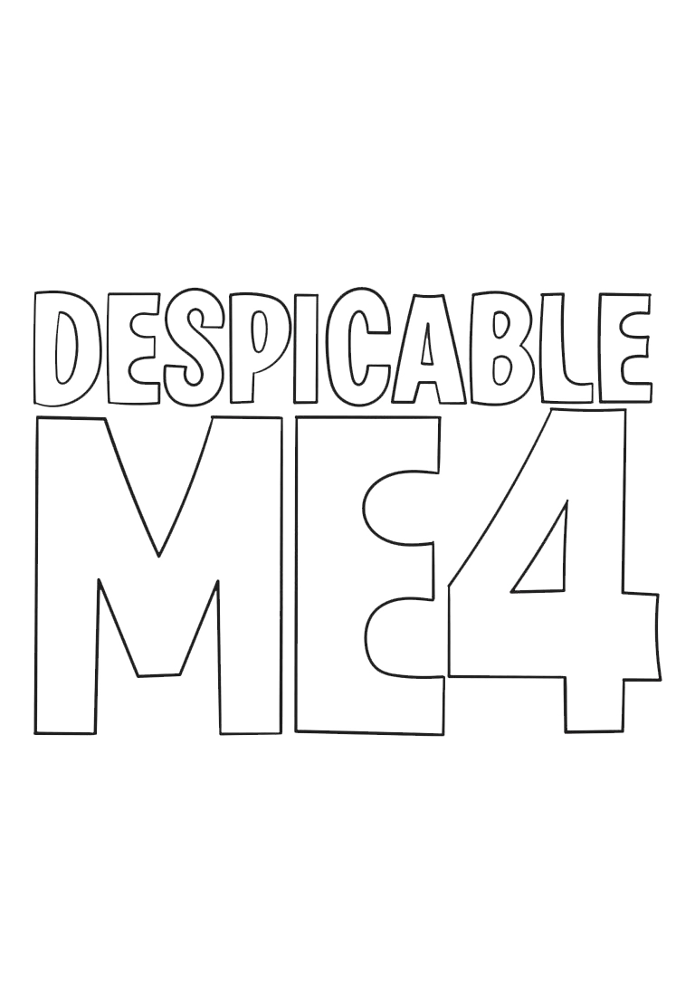 coloriage Despicable Me 4 gratuit pour enfants