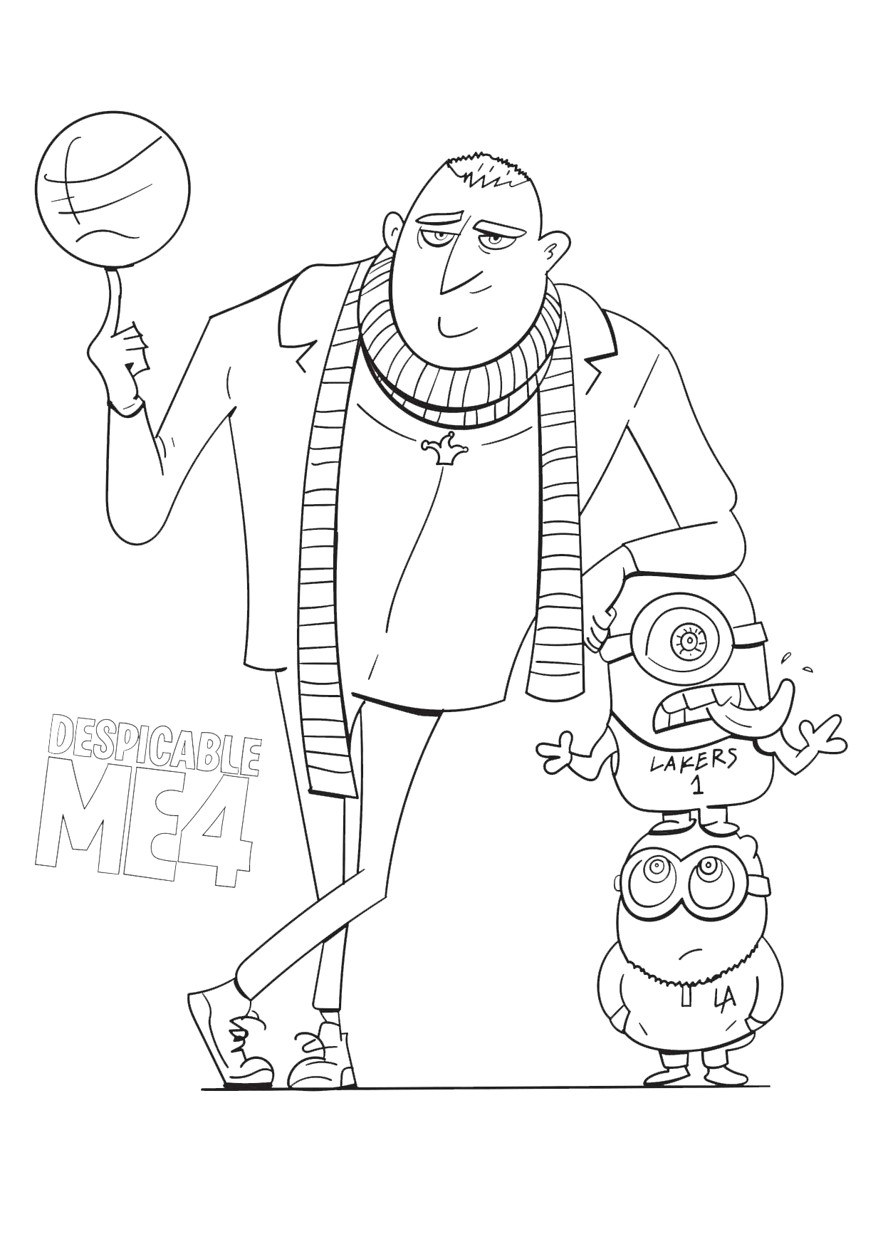 image de coloriage Despicable Me 4 pour enfant 1