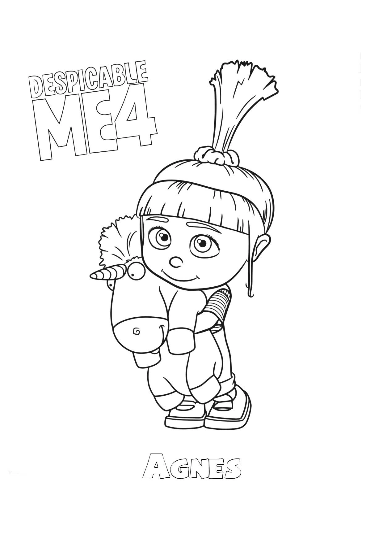 image de coloriage Despicable Me 4 pour enfant