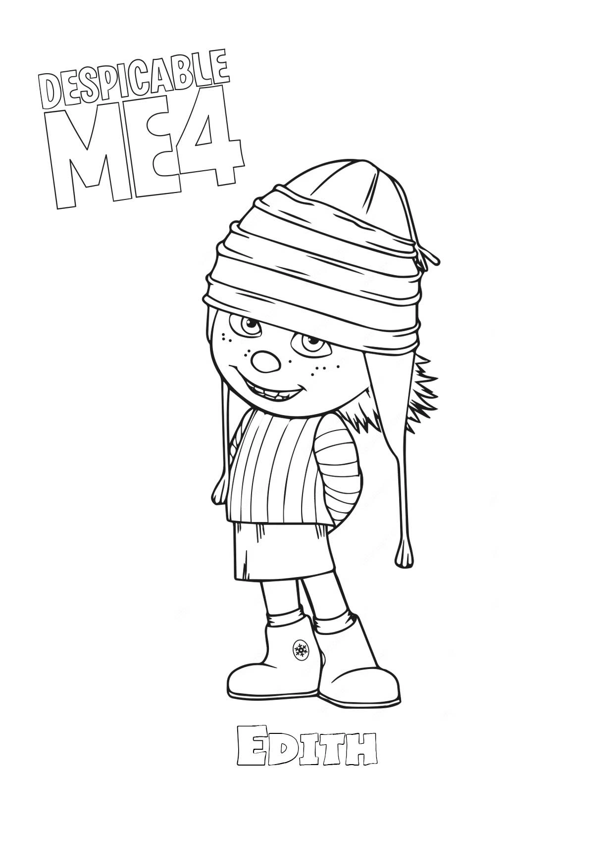 coloriage Despicable Me 4 à imprimer pour enfant de 6 ans