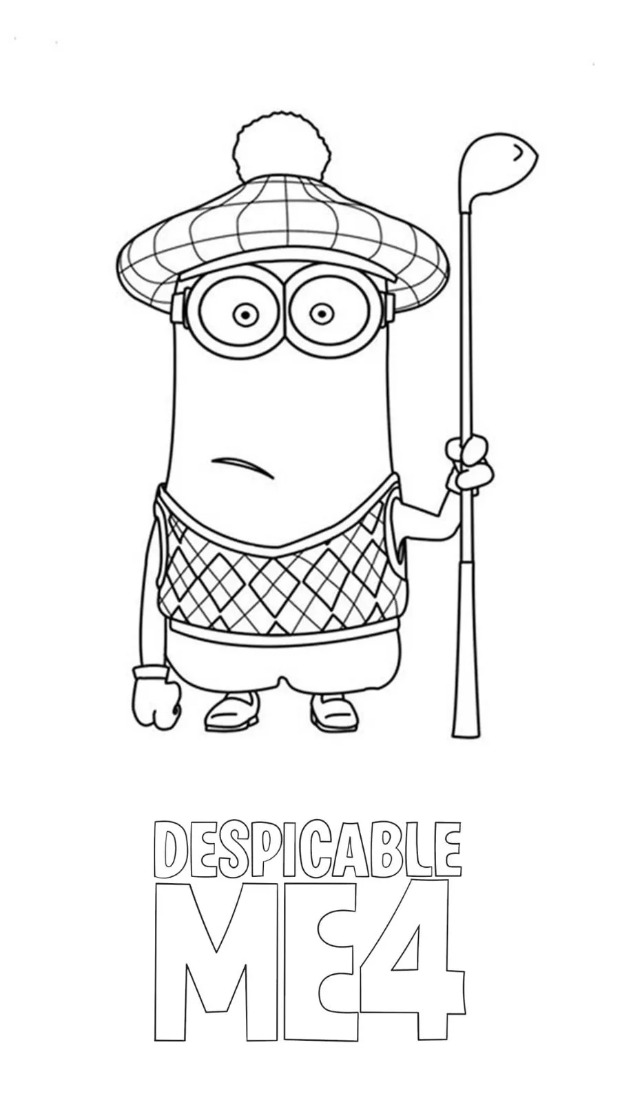 coloriage Despicable Me 4 et découpage à imprimer 1