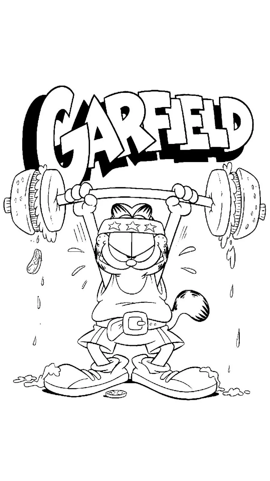 coloring page for garfield