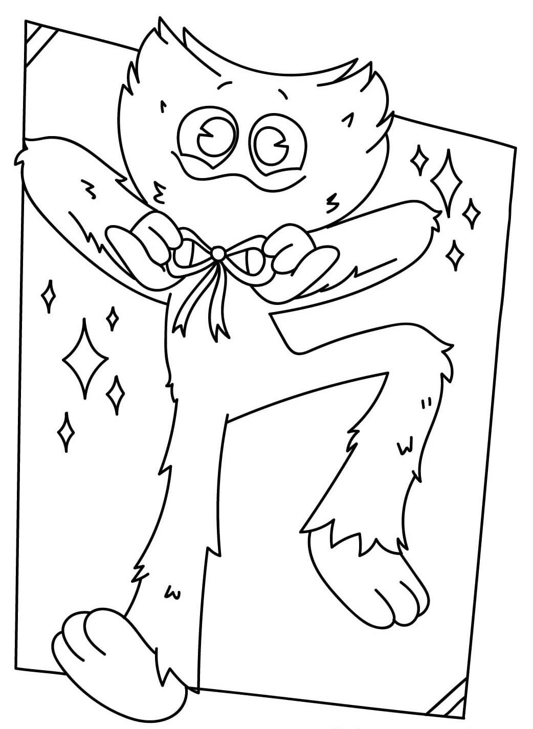 coloriage Huggy Wuggy pour enfant