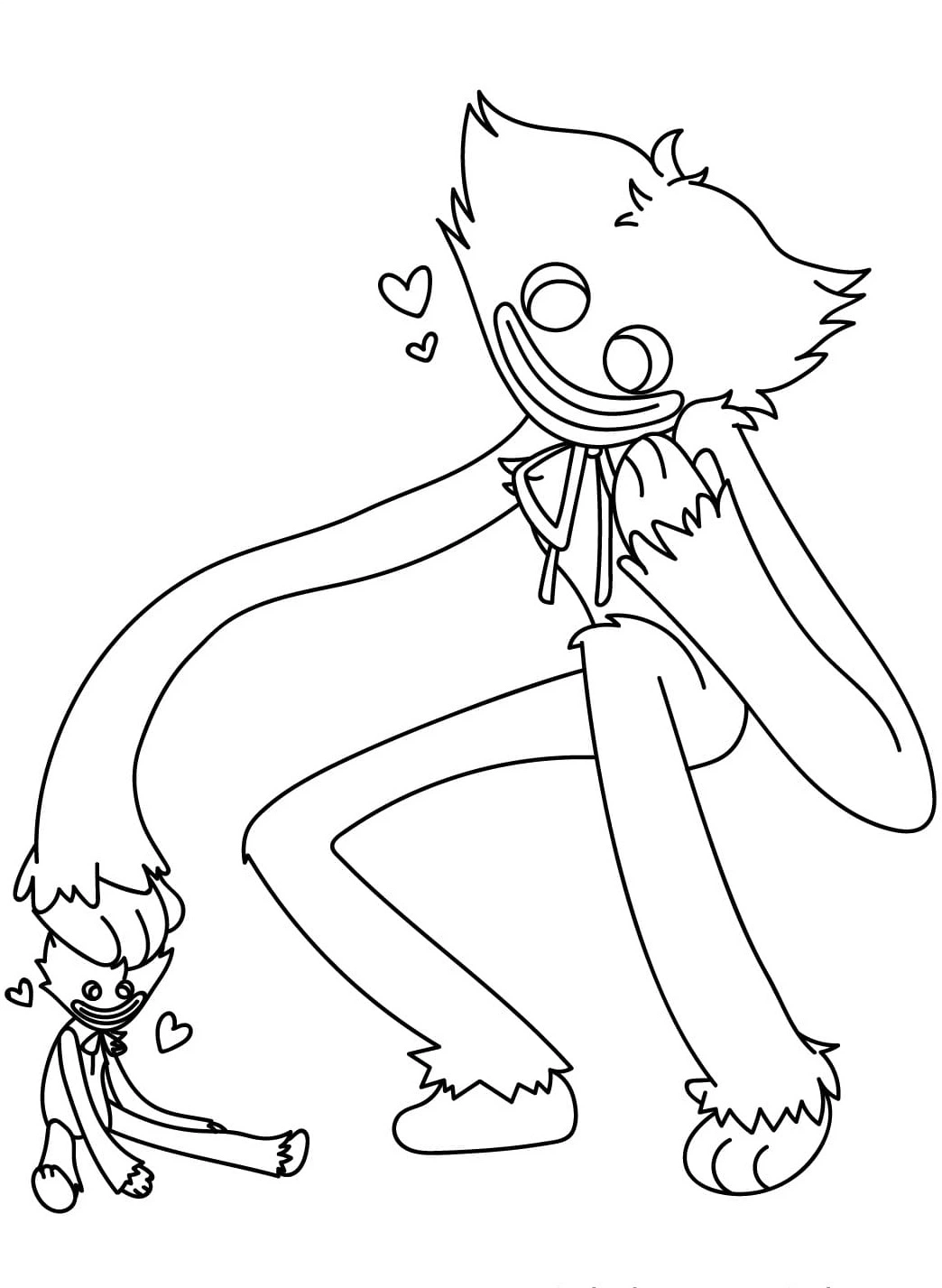 coloriage Huggy Wuggy pour primaire 1