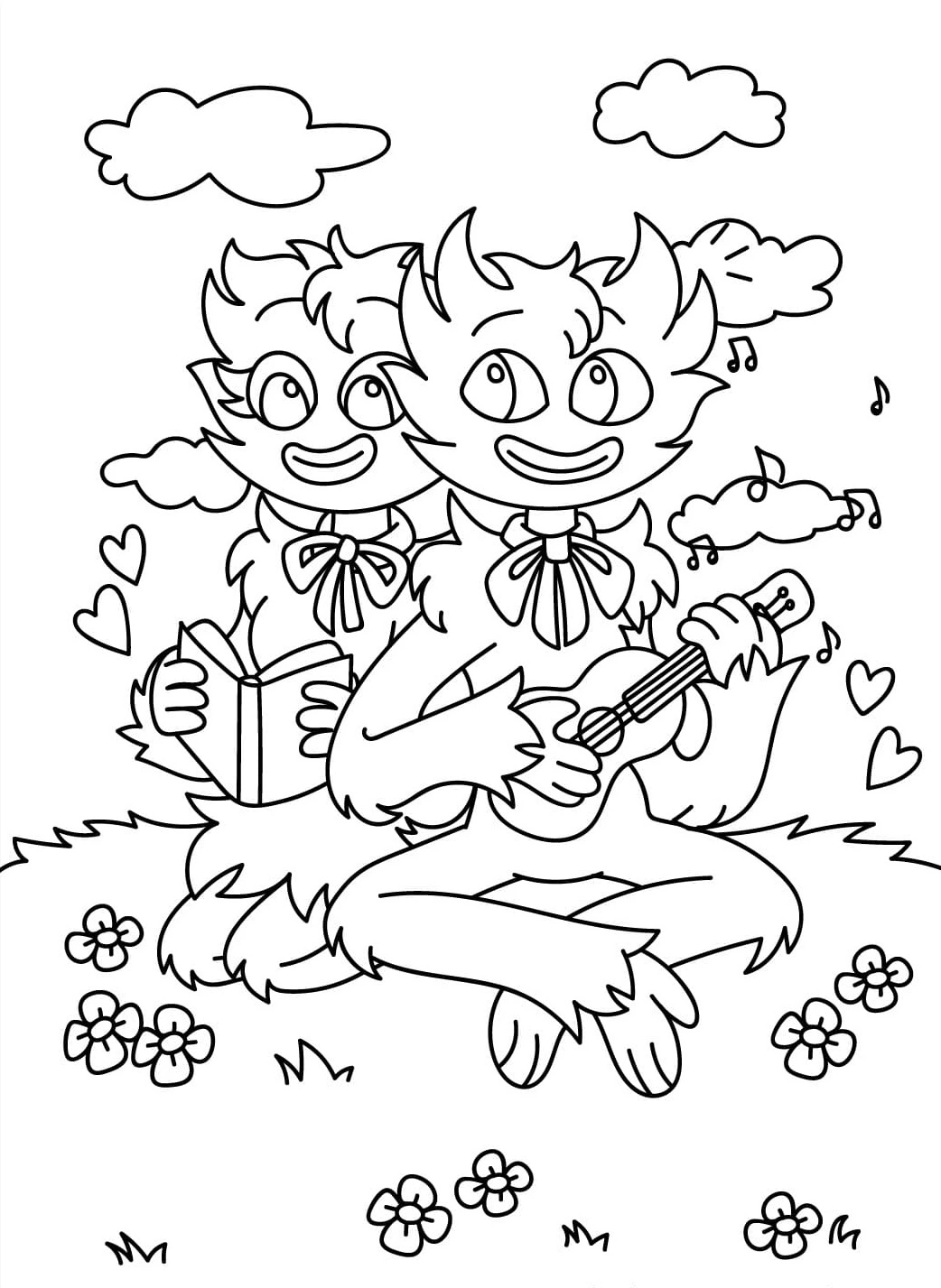 coloriage Huggy Wuggy gratuit à imprimer