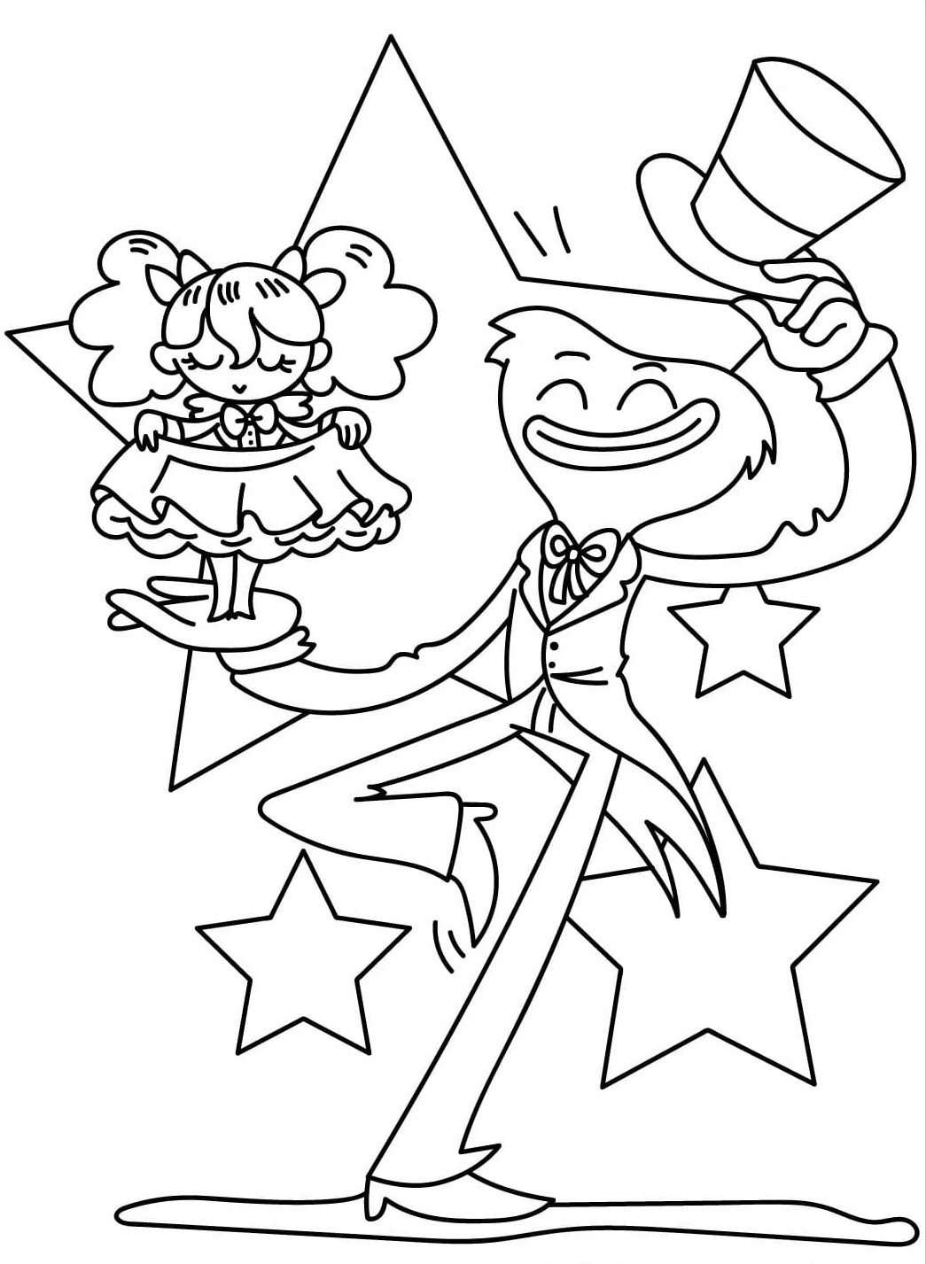 coloriage Huggy Wuggy pour enfants a imprimer 2