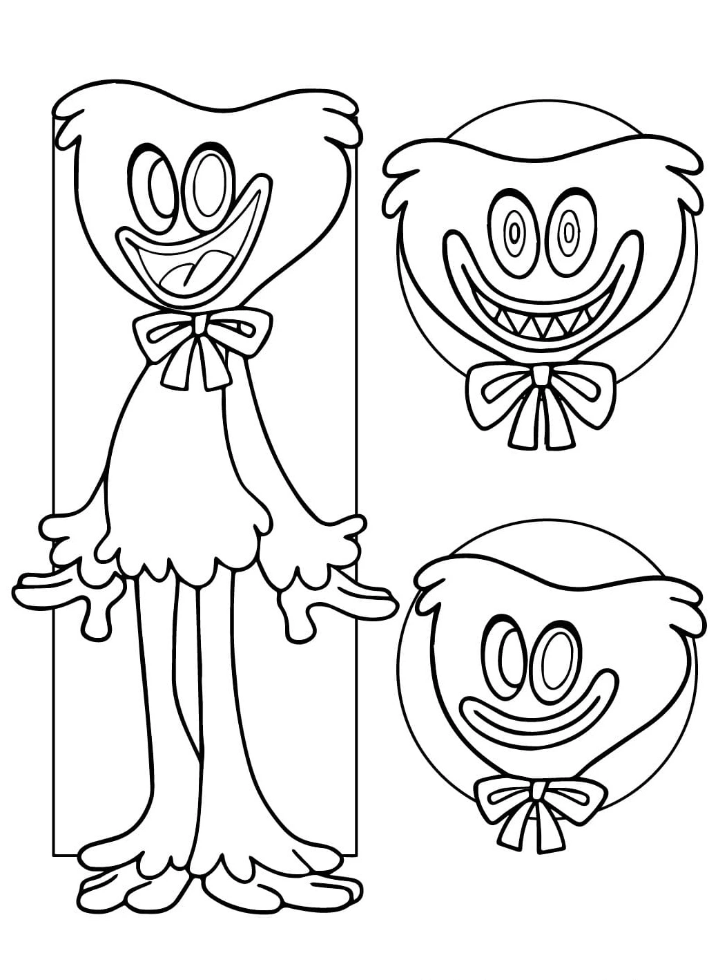 imprimer coloriage Huggy Wuggy gratuit