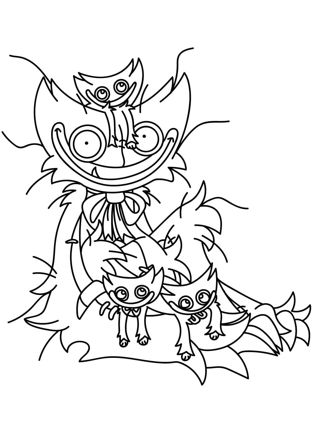 coloriage Huggy Wuggy à imprimer pour enfants