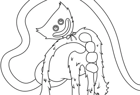 coloriage Huggy Wuggy pour enfant de 2 ans