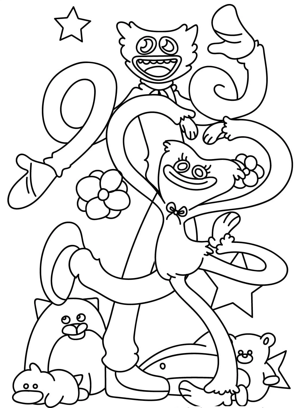 coloriage Huggy Wuggy à imprimer 1