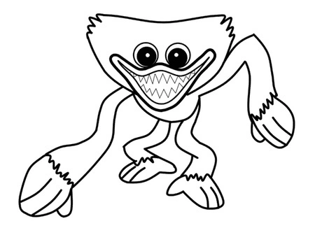 coloriage Huggy Wuggy pour enfants à imprimer