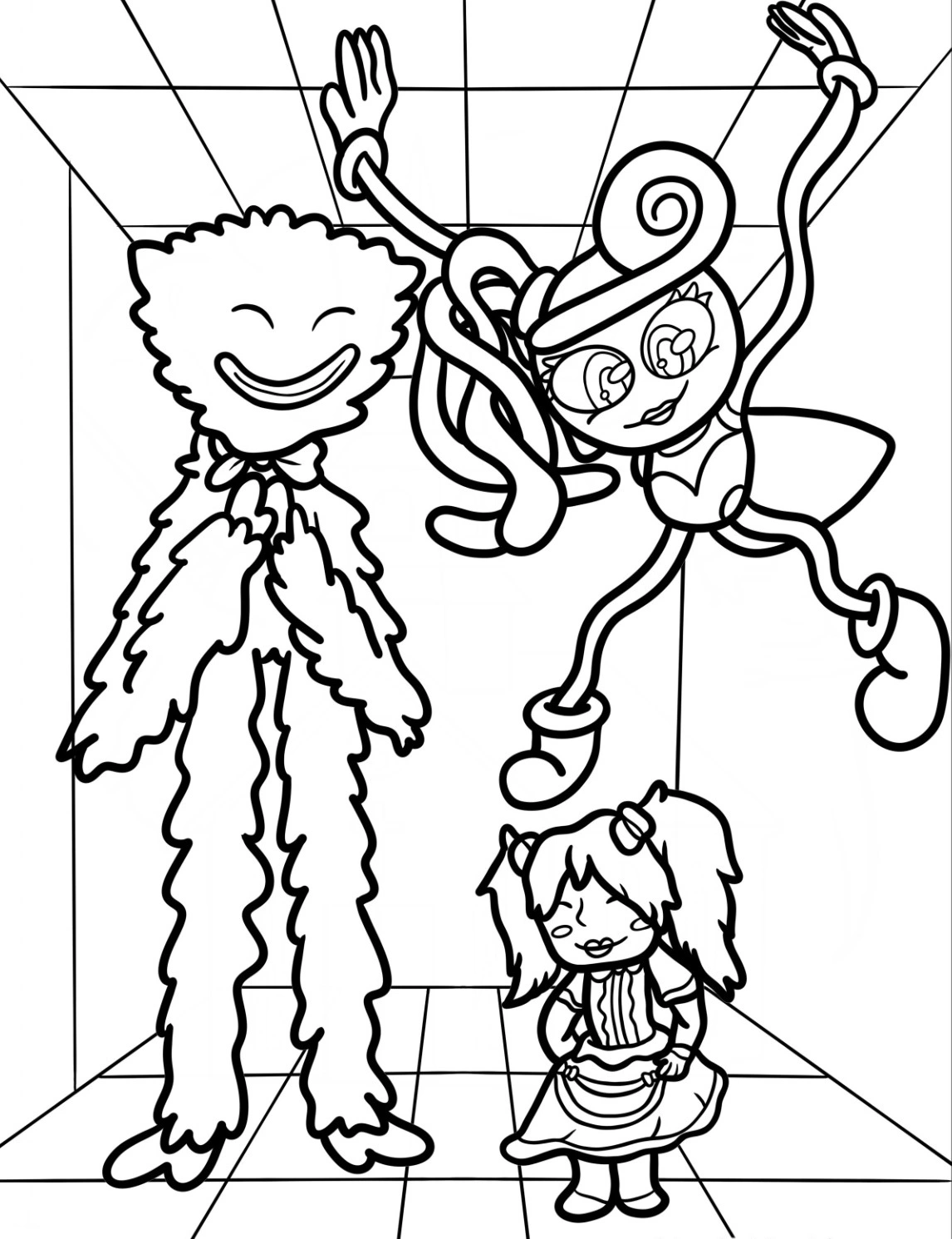 coloriage Huggy Wuggy a colorier en ligne