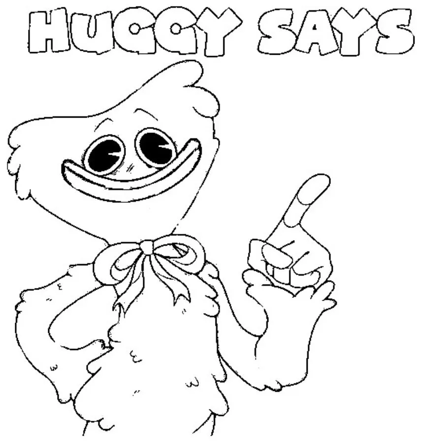 coloriage Huggy Wuggy à imprimer