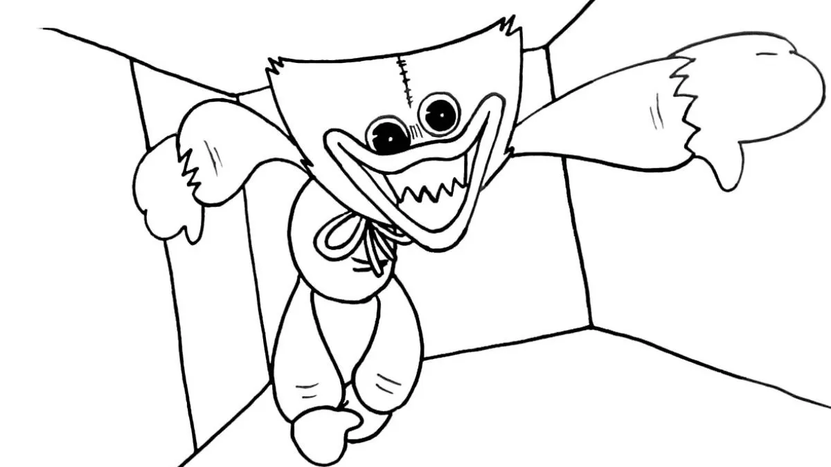 coloriage Huggy Wuggy a colorier en ligne gratuitement