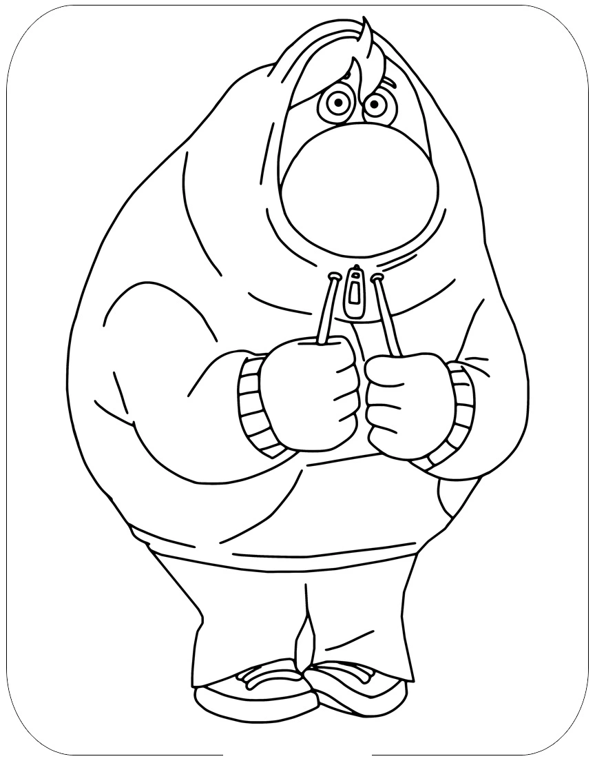 funny 2 coloring page anxiety