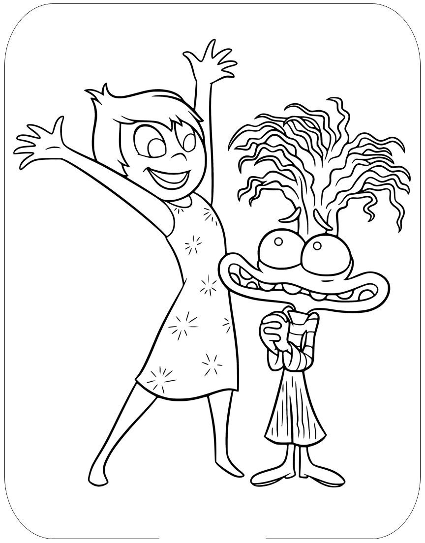 coloriage Inside Out 2 et decoupage a imprimer gratuit