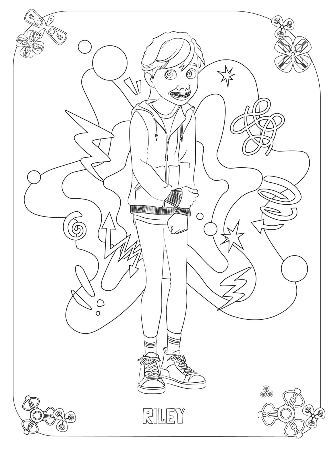 coloriage Inside Out 2 à imprimer pour enfant de 6 ans 1