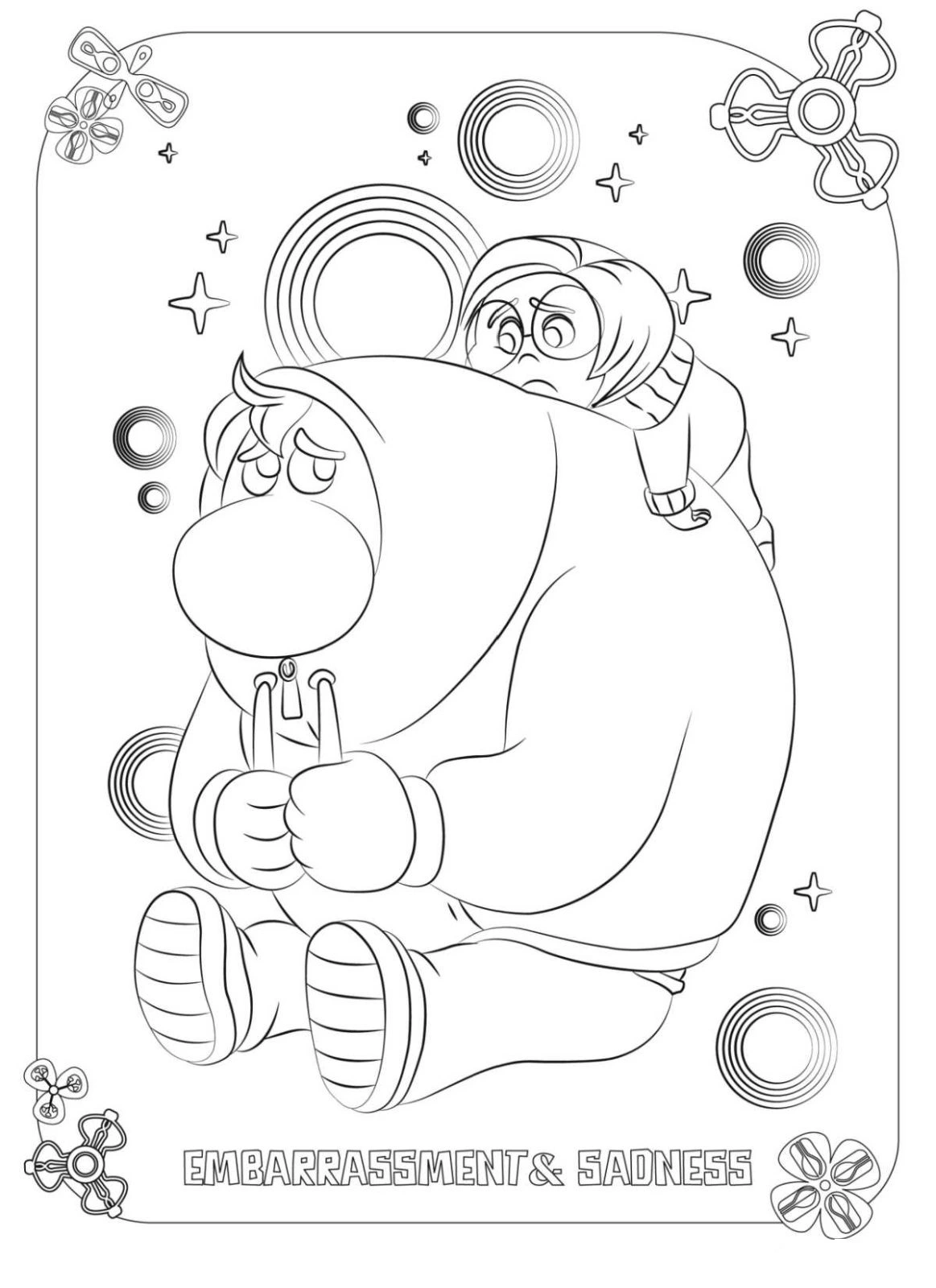 funny 2 coloring page anxiety