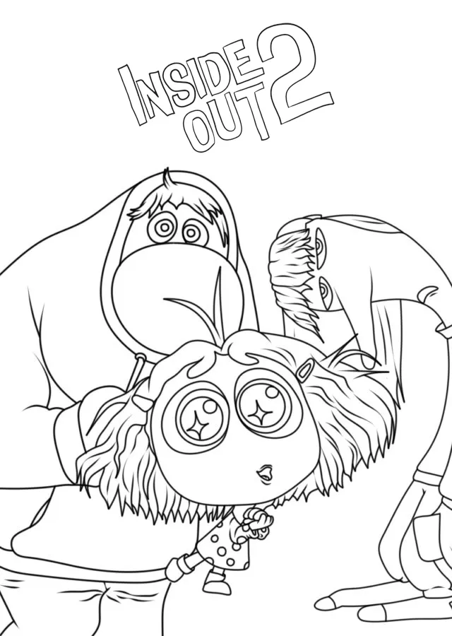 coloriage Inside Out 2 et dessin a imprimer