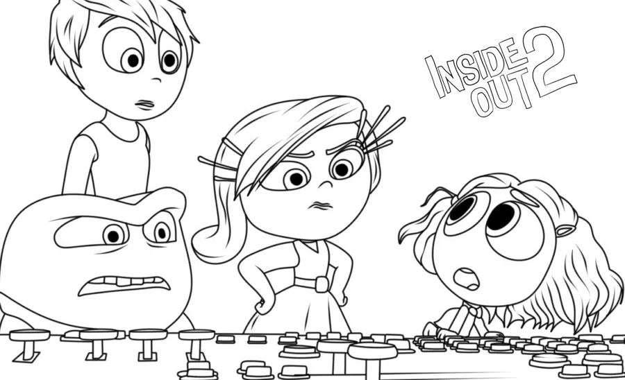 coloriage Inside Out 2 a dessiner en ligne