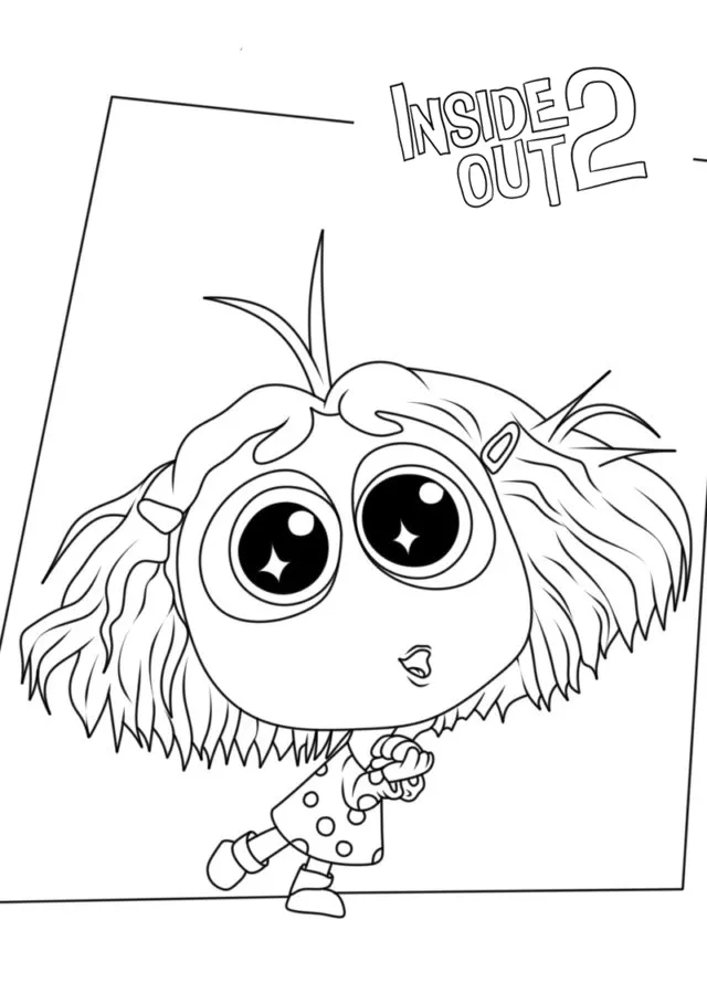 coloriage Inside Out 2 à imprimer pour enfant de 3 ans