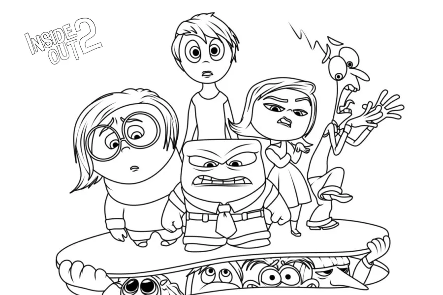 coloriage Inside Out 2 en ligne pour enfant