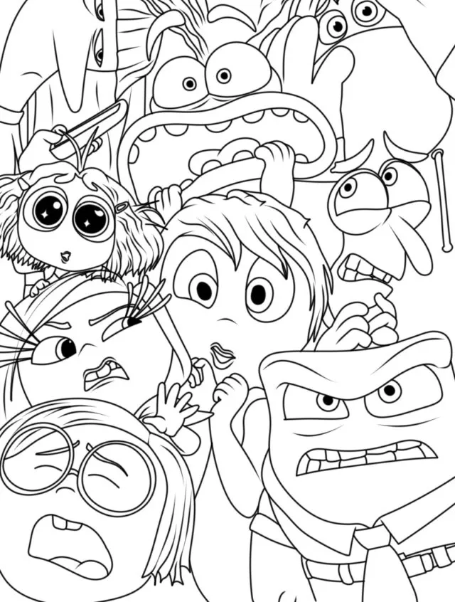 coloriage Inside Out 2 gratuit a imprimer 1